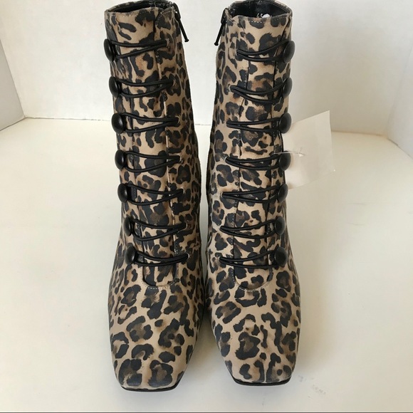 Alberto Zago Leopard Print Suede Ankle Boots. - Picture 3 of 7